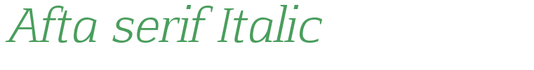 Afta serif Italic